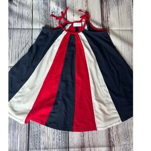 Girls 4th of July Dress, 5/6, Small, Patriotic, Americana, Red / White / Blue